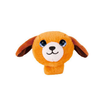 Lobbes Pluche klaparmband hondje bruin