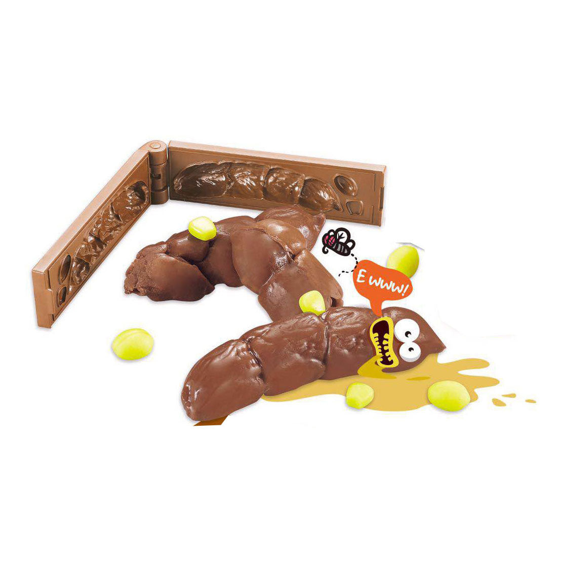 Lobbes Speelgoed BV Lobbes klei speelset drollendoos - grappige klei voor kinderen.