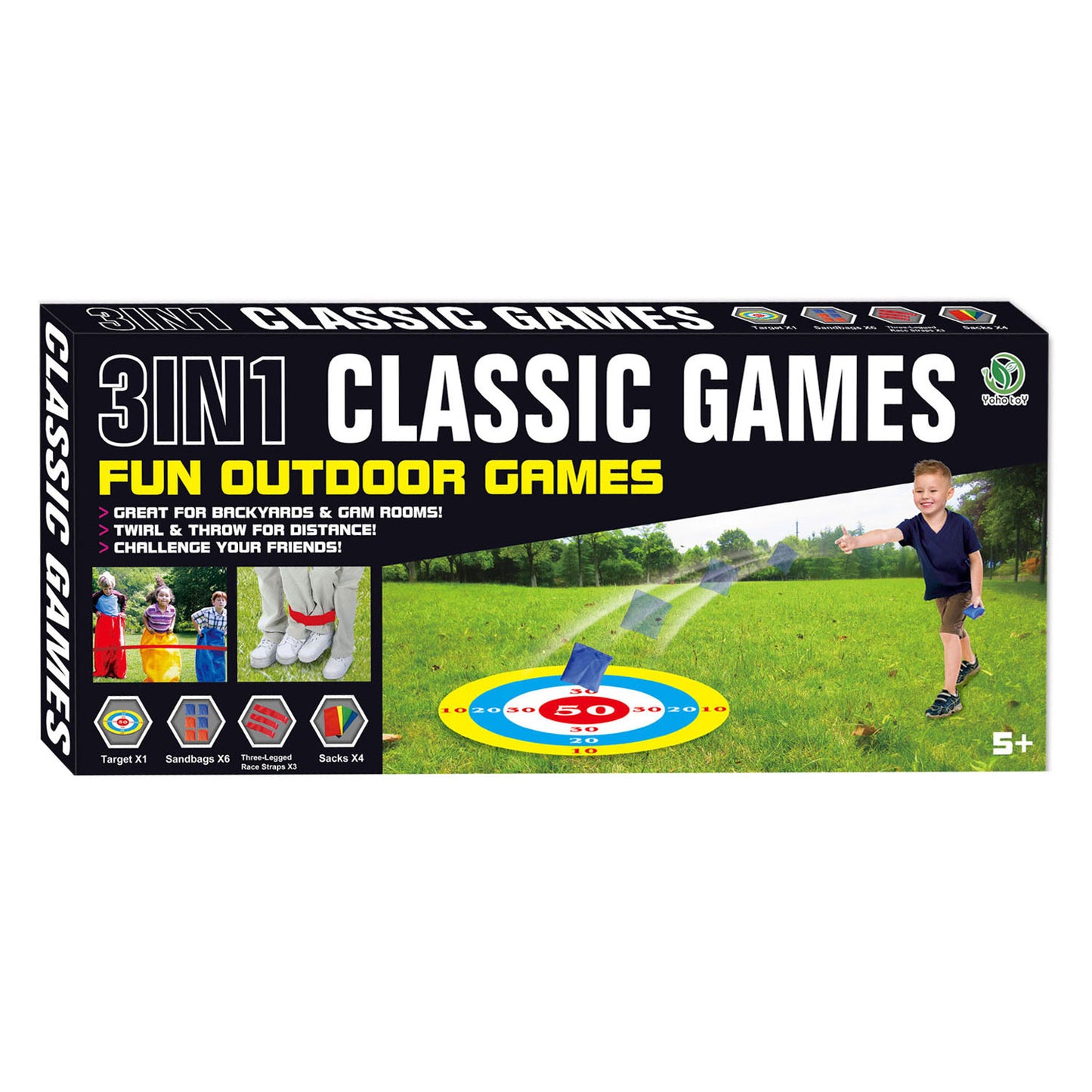 Lobbes Speelgoed BV Classic games outdoor 3in1 buitenspellen