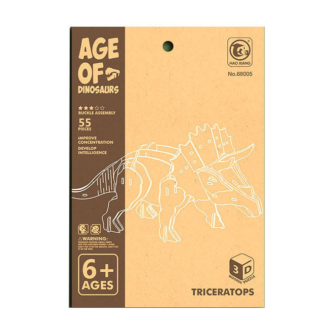 Lobbes Houten bouwpakket 3d triceratops