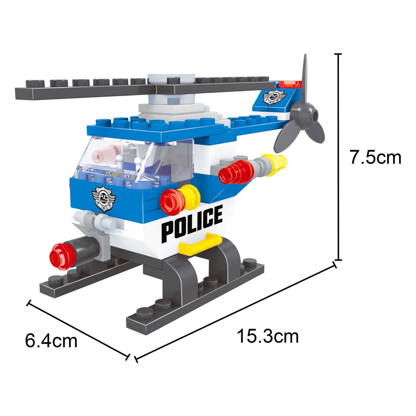 Lobbes Speelgoed BV Bouwset politie helicopter - 68 dlg.