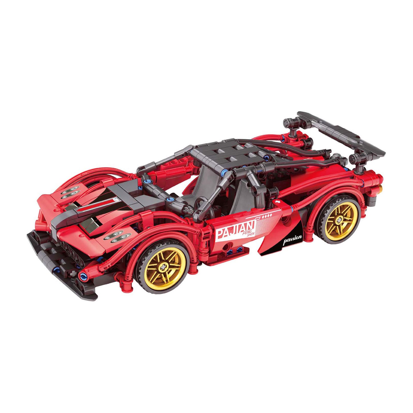 Lobbes Speelgoed BV Bouwsteentjes set pull back sport auto - 488dlg.