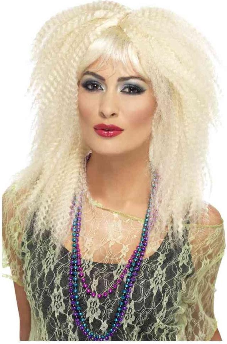Smiffys Blonde retropruik voor vrouwen - verkleedpruik - one size