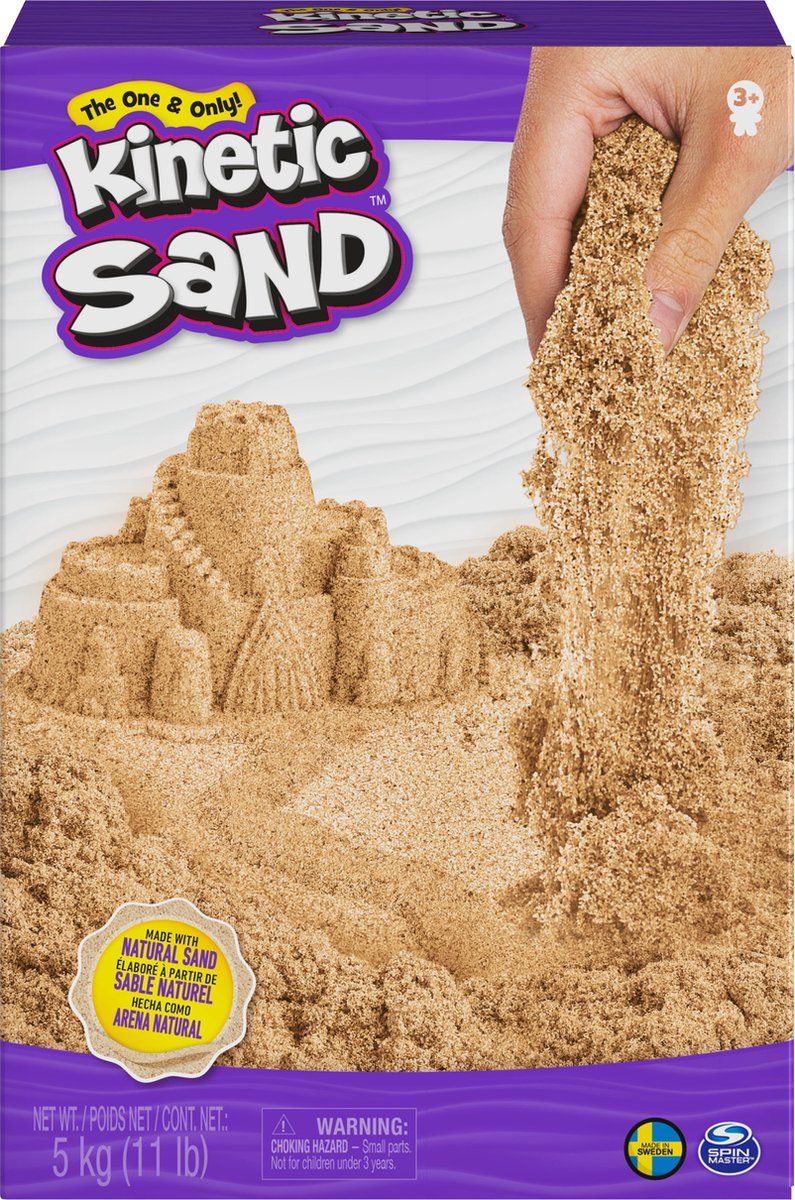 Kinetic Sand - 5 kg origineel - bruin - natuurlijk zand - sensorisch speelgoed