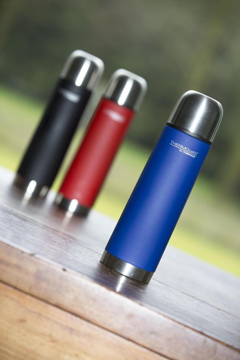 Thermos soft touch rvs isoleerfles - 0.5l - zwart