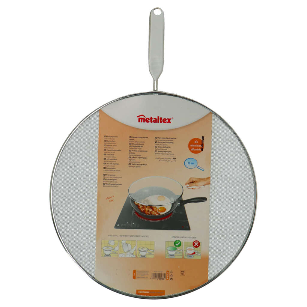 Metaltex antispatdeksel alu 33cm