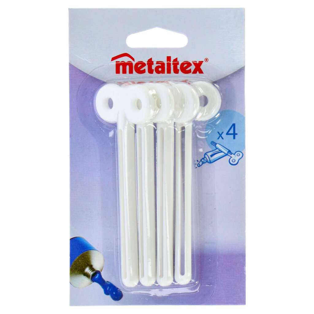 Metaltex tube knijper sleuteltje 4 stuks