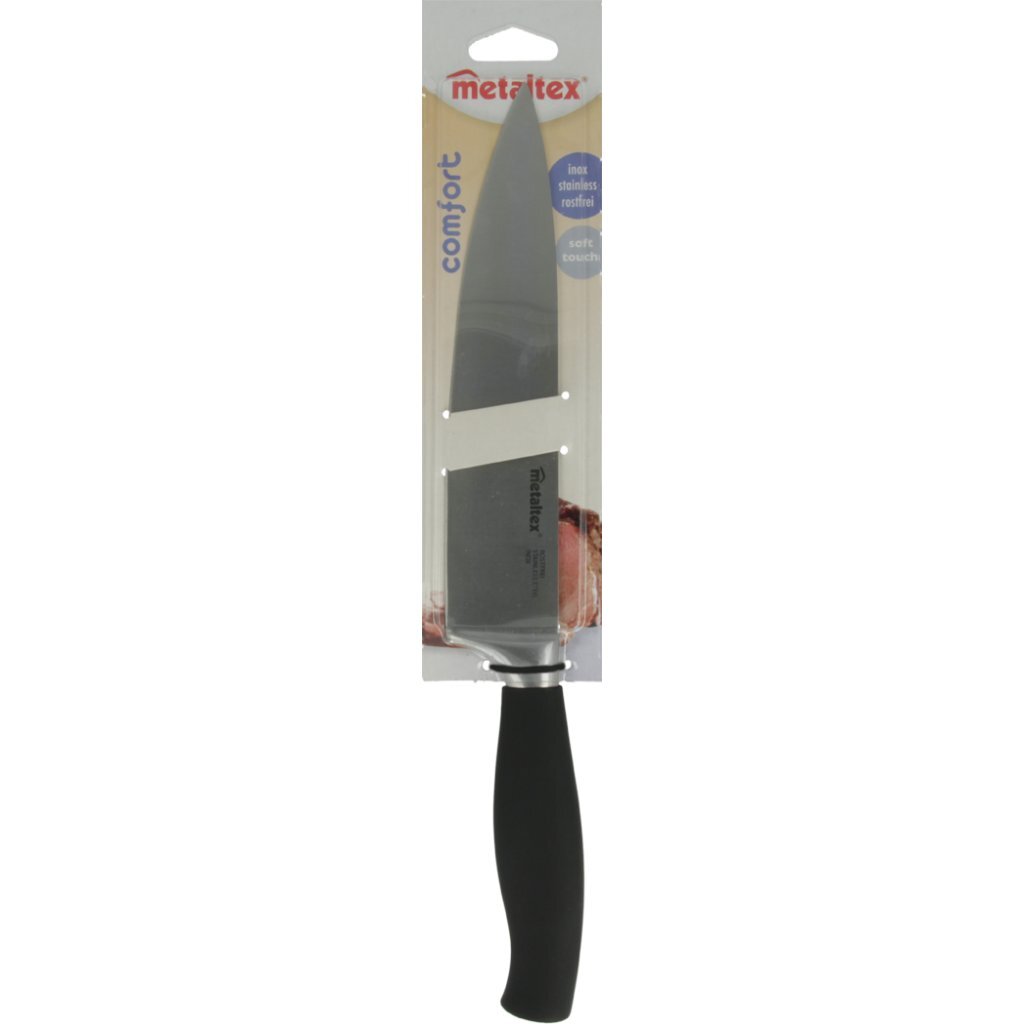Tomado-Metaltex Metaltex comfort keukenmes 34 cm zwart rvs