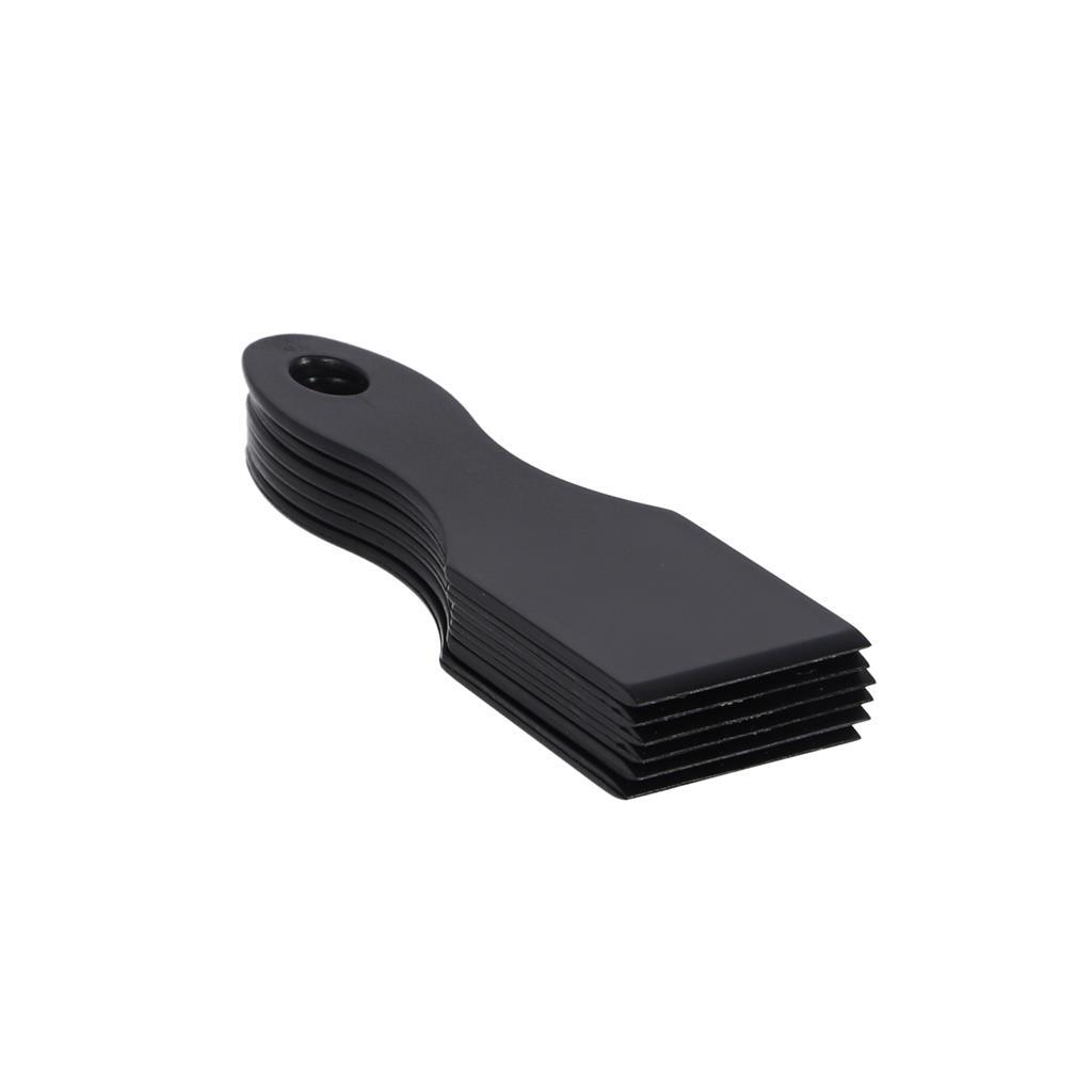 Metaltex gourmetspatels 14 cm 6 stuks zwart nylon
