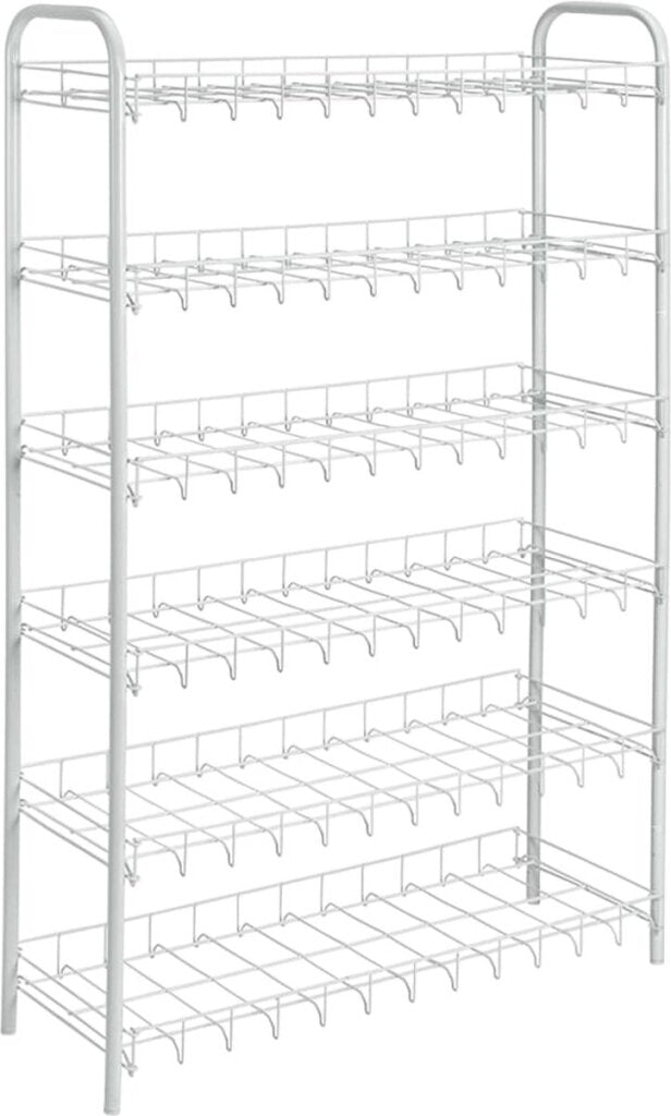 Tomado-Metaltex Tomado metaltex shoe 6 schoenenrek wit 64x23x104 cm 6 verdiepingen