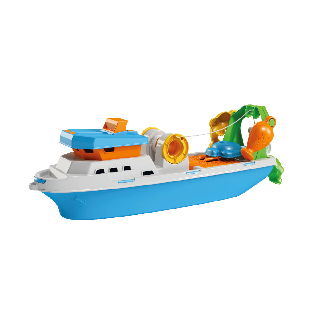 Basic Vissersboot + 3 vormpjes 40 cm