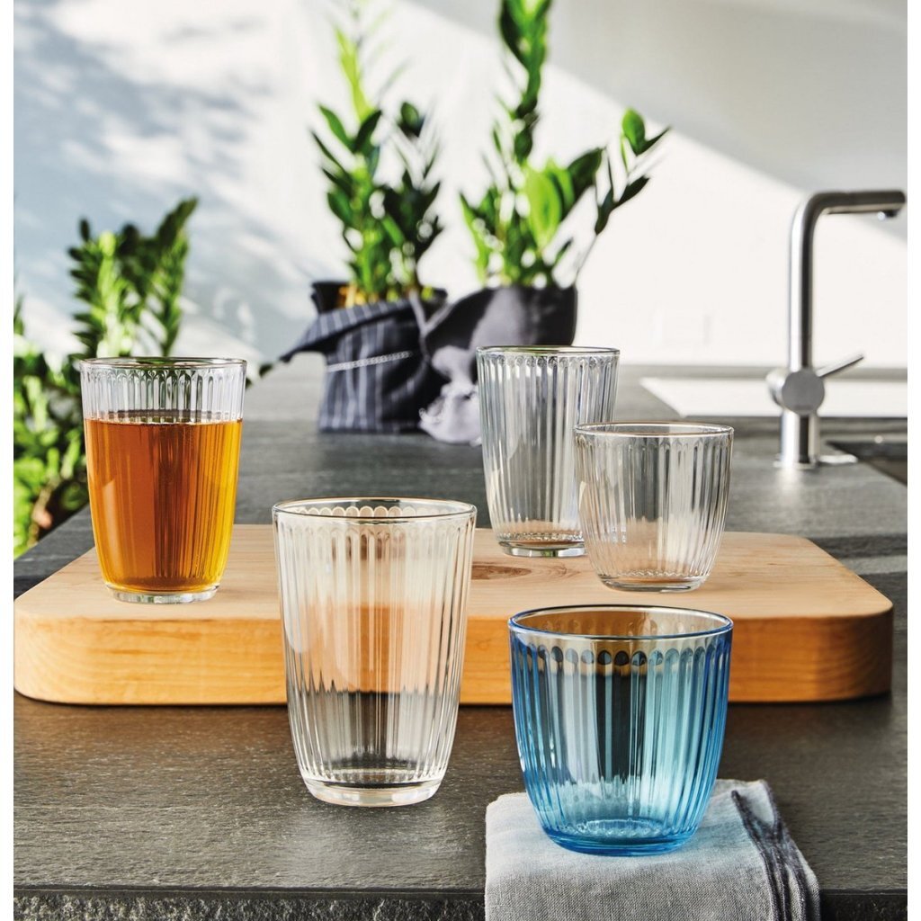 Overige Merken Bormioli rocco waterglazen 290 ml 6 stuks blauw transparant glas