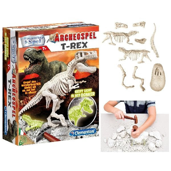 Clementoni Wetenschap spel archeospel - t-rex fluo