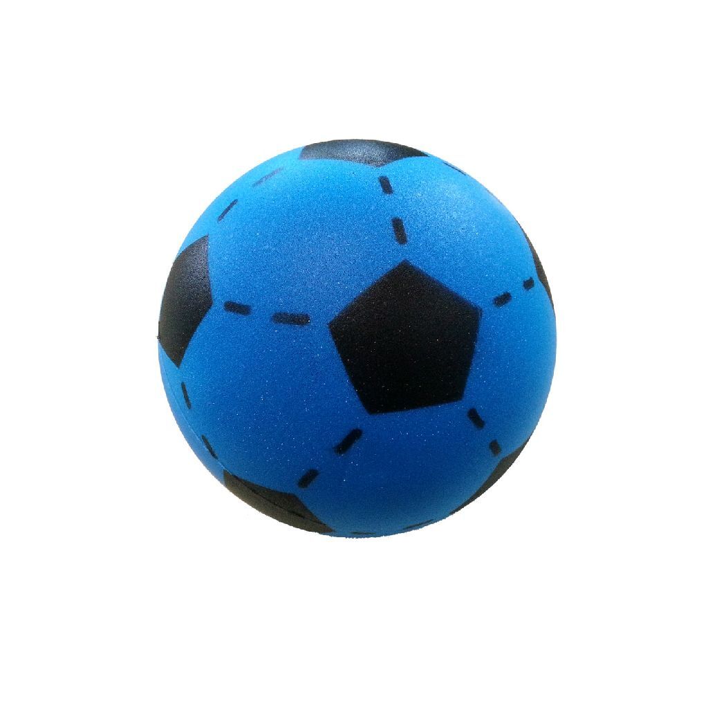 Overige Merken Soft voetbal 20 cm blauw zwart