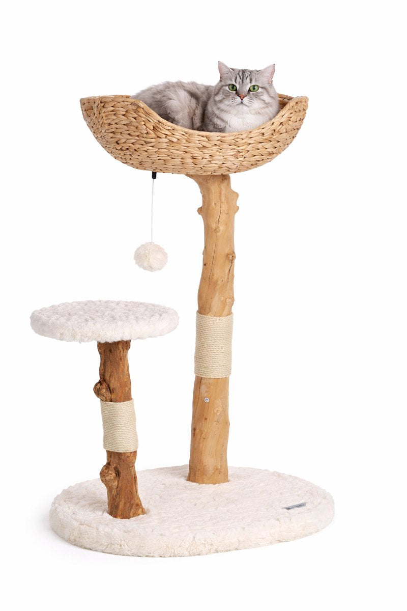 Flamingo Krabpaal – design line fidel – krabpaal kat – krabmeubel – design krabpaal – 75x42x98 cm – beige