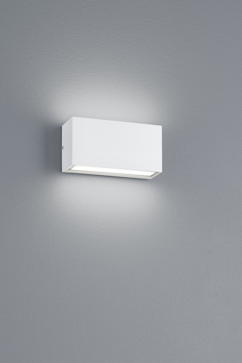 TRIO trent - wandlamp - wit mat - incl. 1x smd 9w - buitenverlichting - ip65