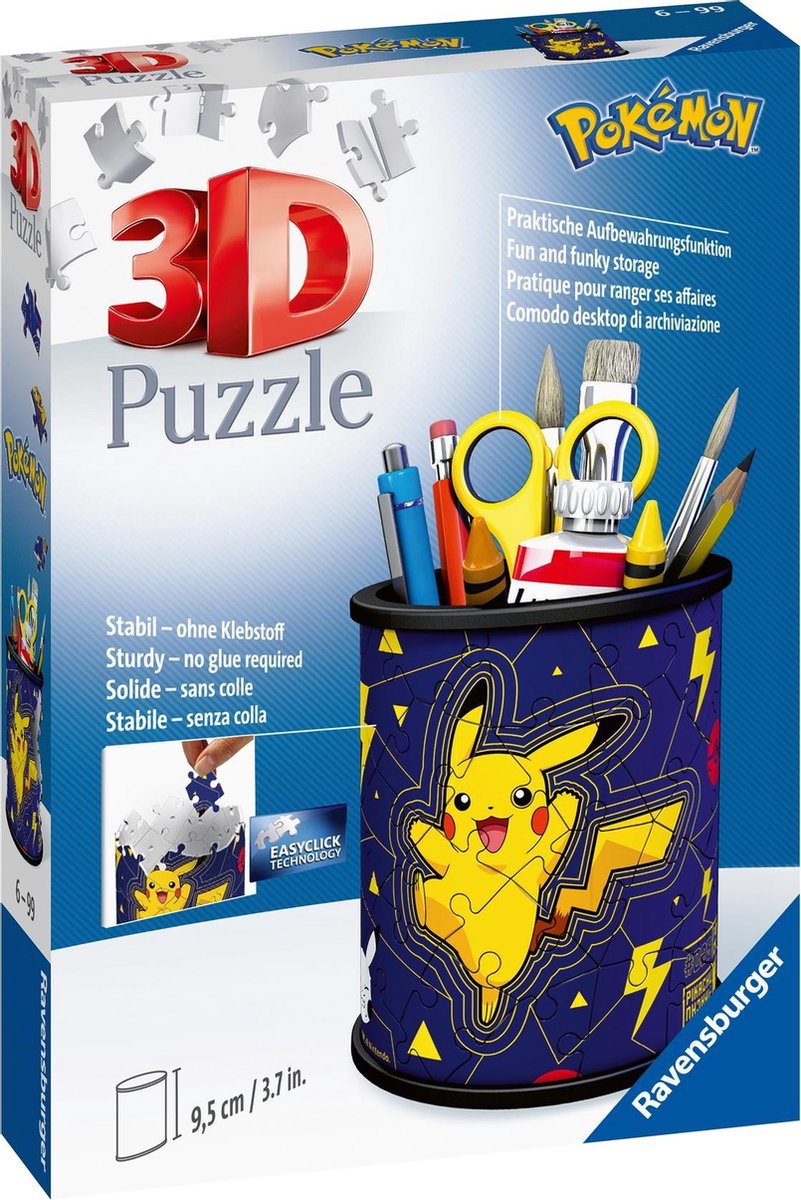 Pokémon Ravensburger 3d puzzel - pennenbak - 54st.