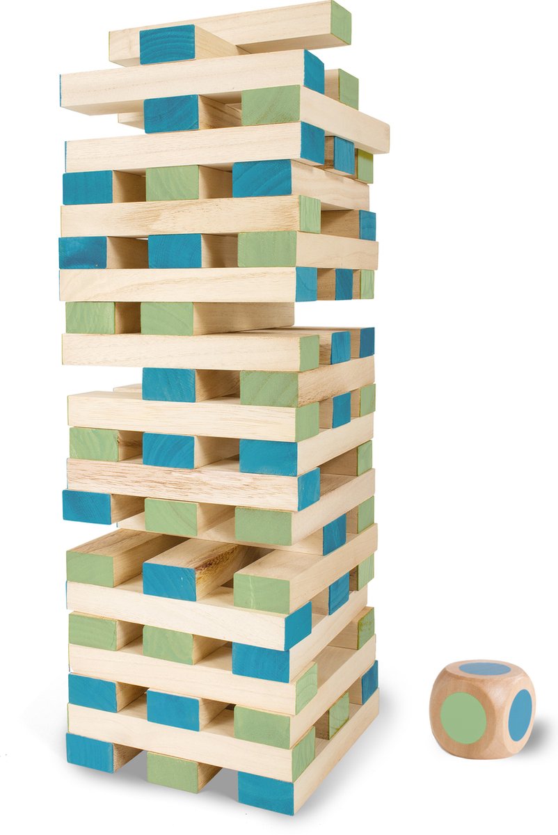 BS Toys mega houten wiebeltoren spel, 61dlg.