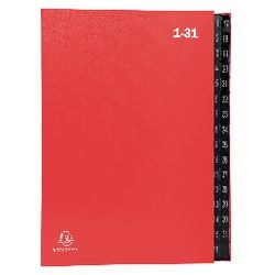 Sorteermap Exacompta rood 1 - 31 tabbladen