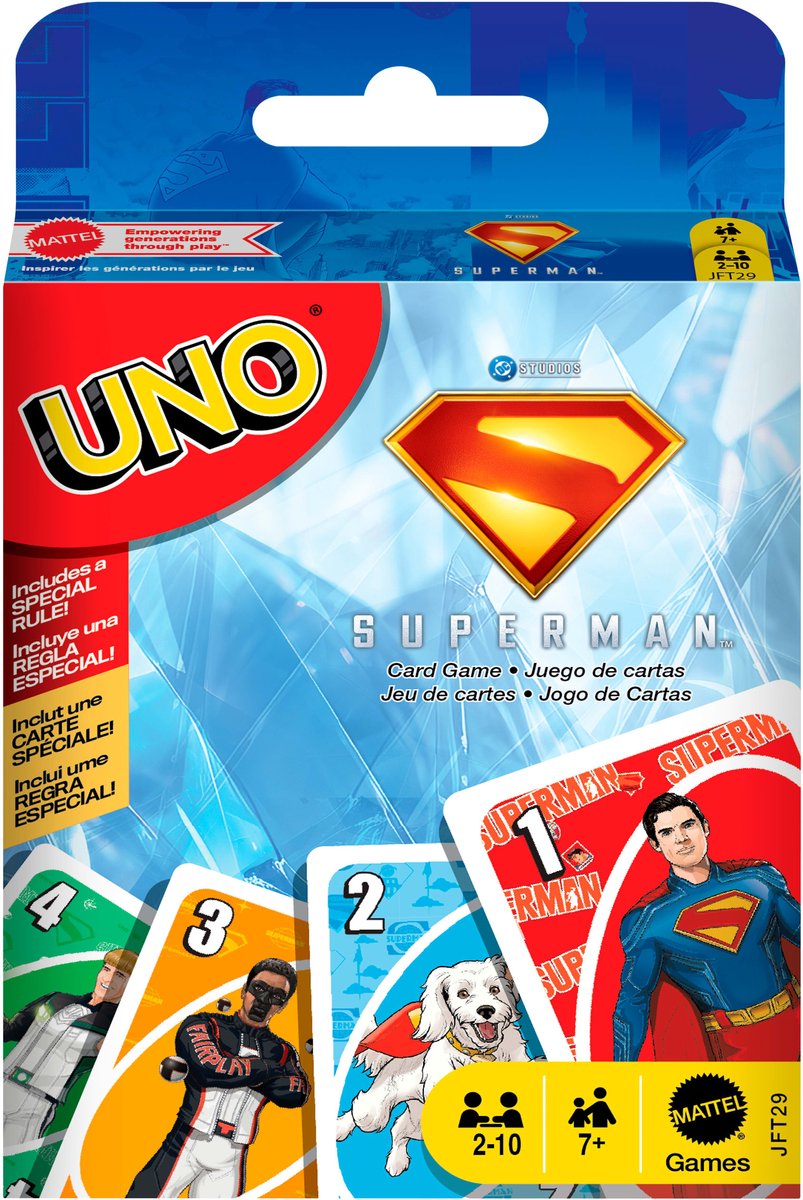 Mattel Uno superman kaartspel