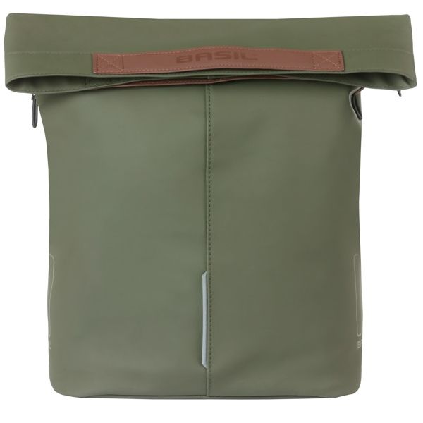 BASIL Tas city shopper groen | mik hooks | 16l