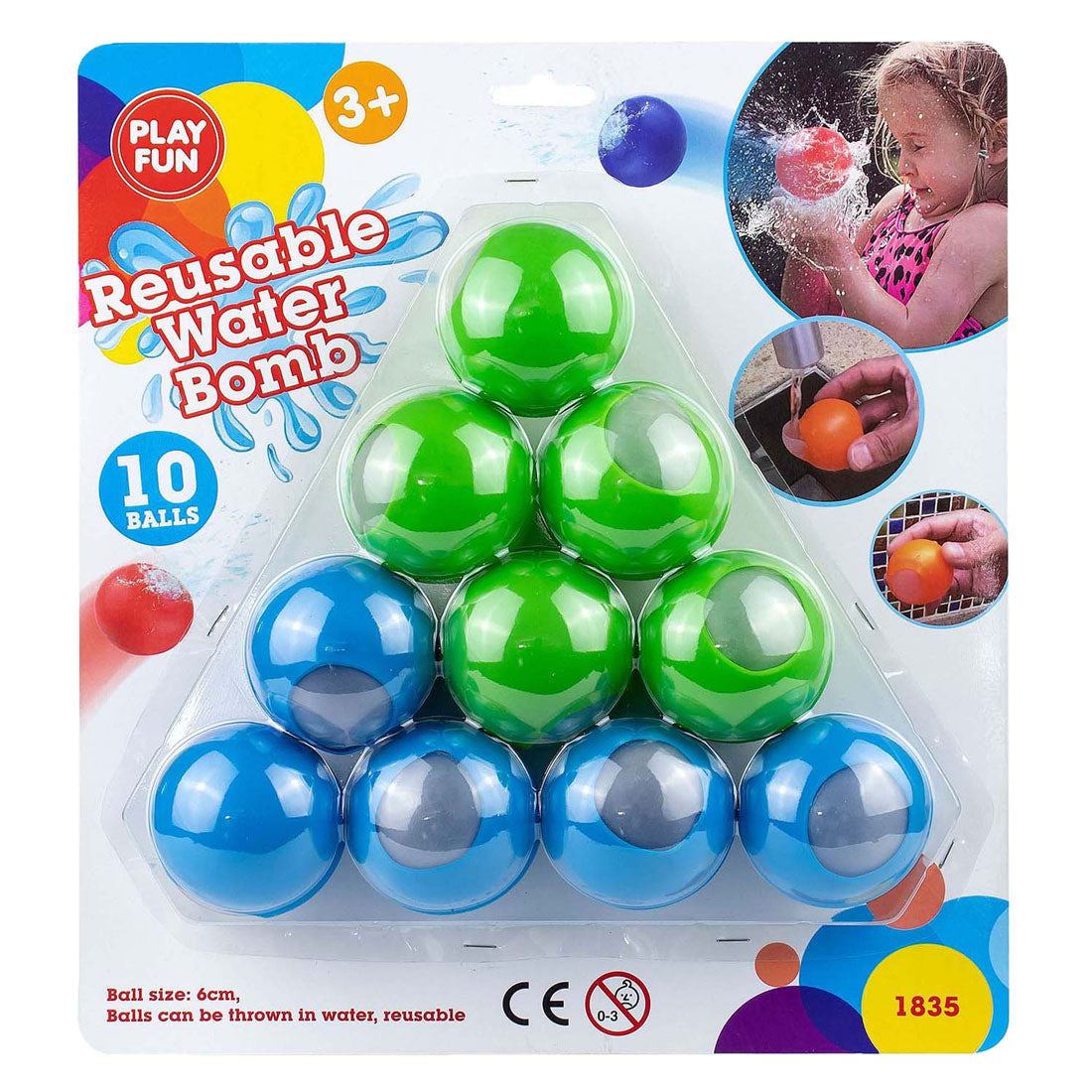 Playfun Herbruikbare waterballen, 10st.