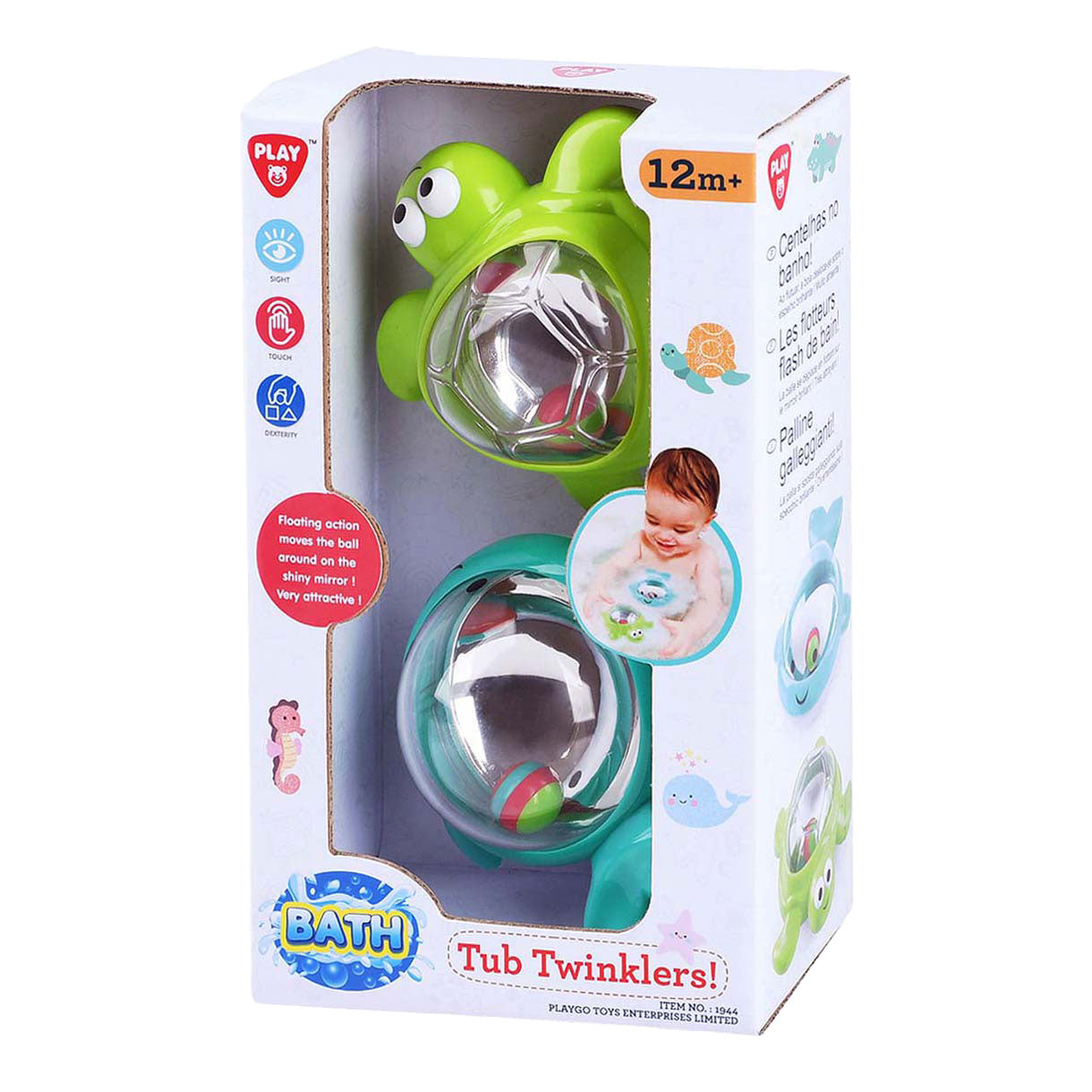 Playgo badspeelgoed tub twinklers - walvis en schildpad - 2st.