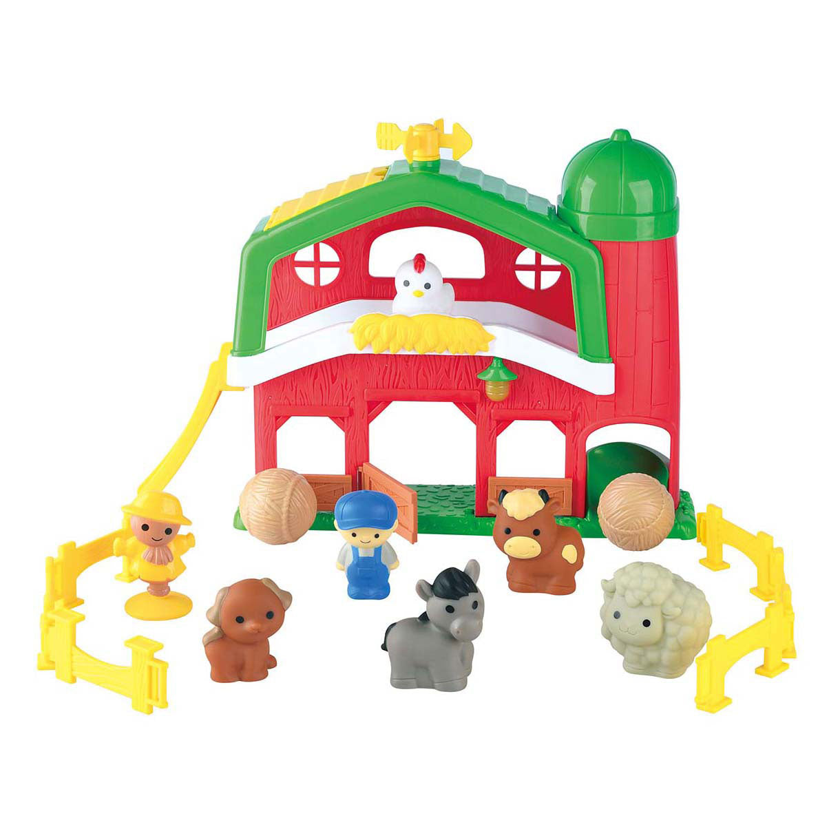 Playgo boerderij met dieren speelset - 17dlg.