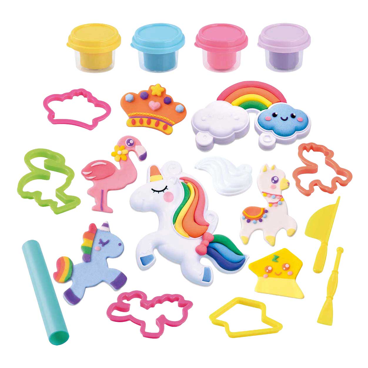 Playgo sprookjes eenhoorn kleiset - 4 kleipotjes
