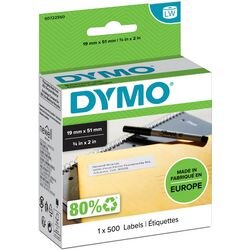 Etiket Dymo 19x51mm multifunctioneel verwijderbaar 500