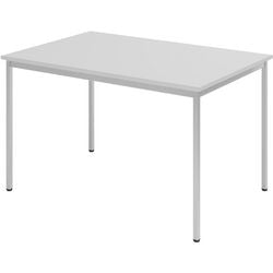 Bach Vergadertafel hammerer staal 120x80x72cm lichtgrijs