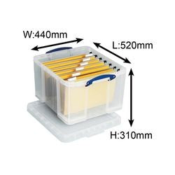 Doos archiefoplossing Realy Useful Box 440x520x310mm 42L stapelbaar deksel