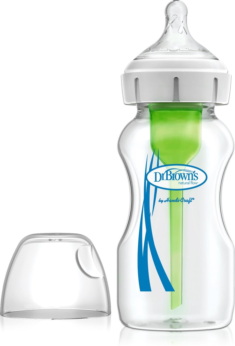 Dr. Brown's options+ anti-colic babyfles - brede halsfles - 270ml