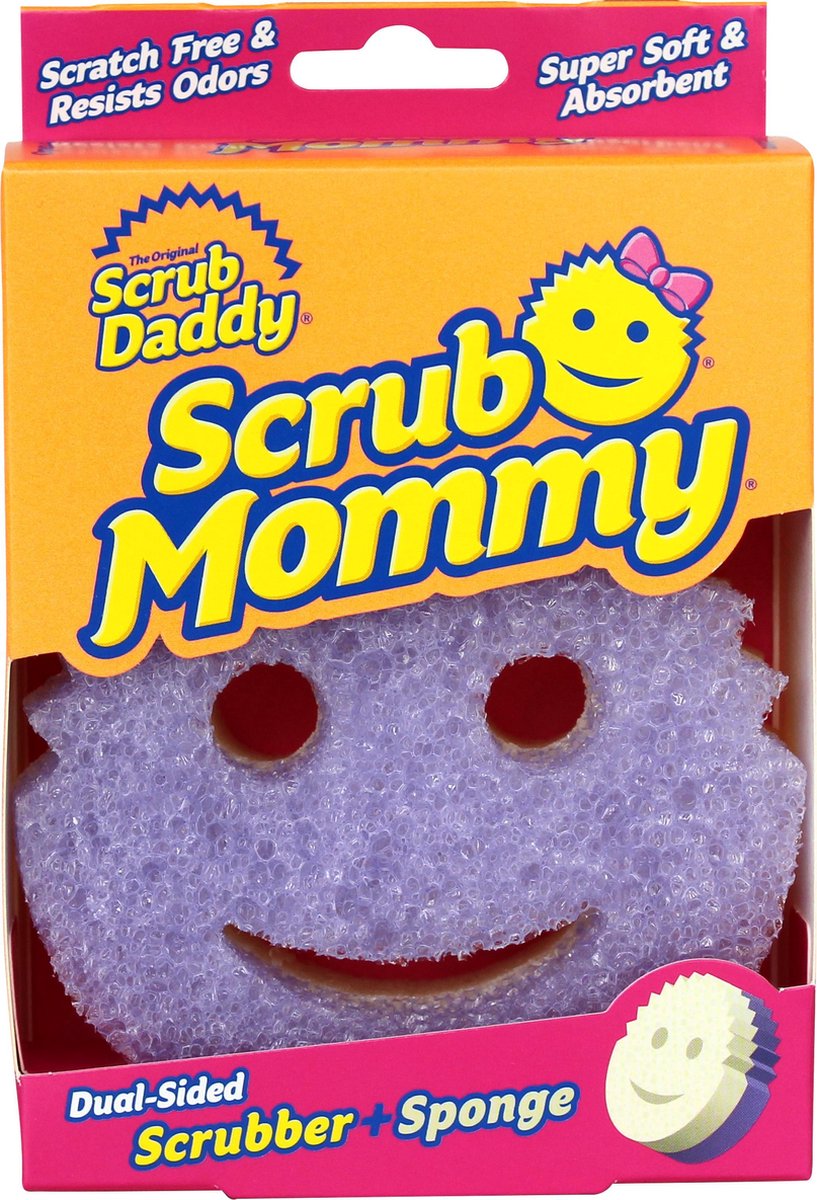 Scrub Daddy - scrub mommy spons krasvrij dubbelzijdig paars