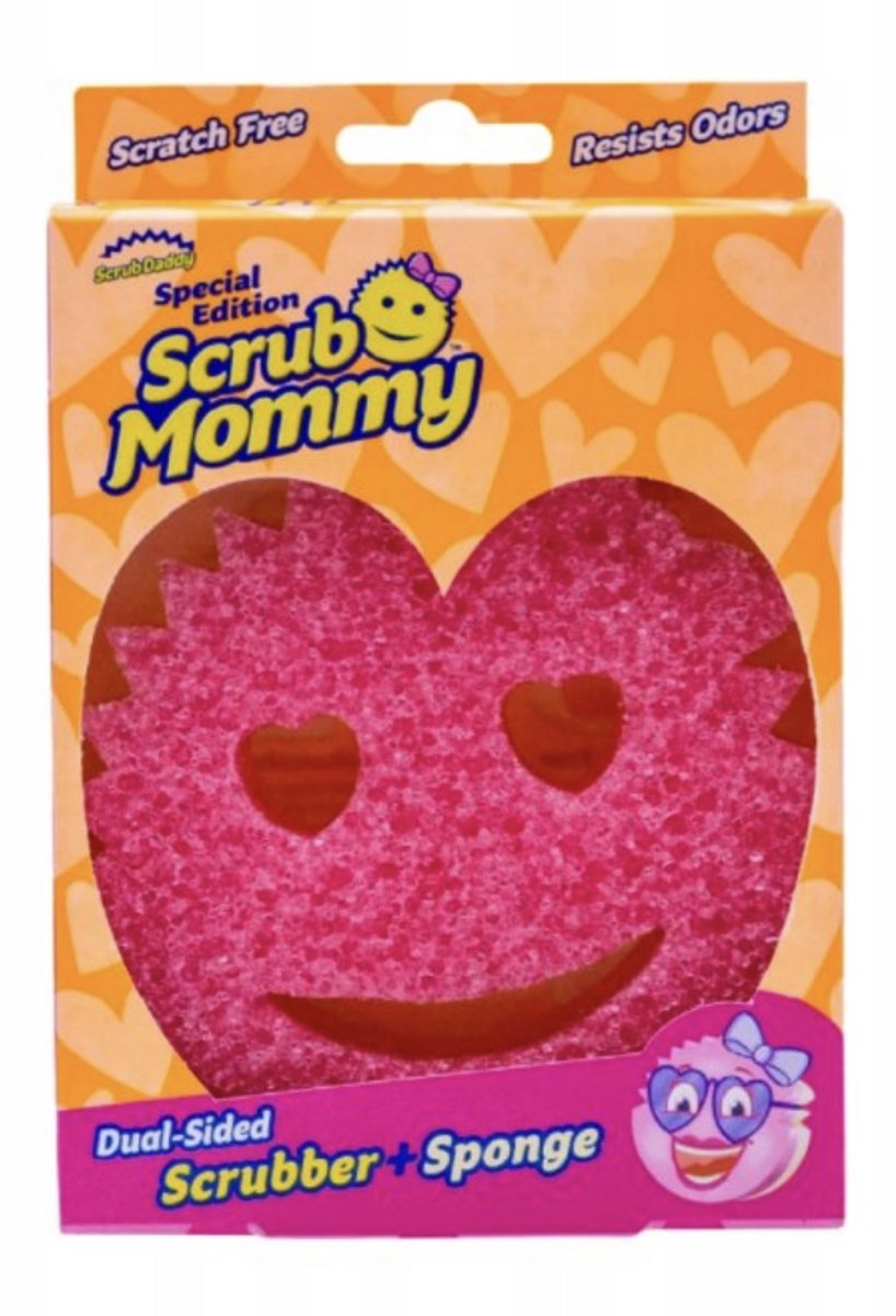 Scrub Daddy Scrub mommy schoonmaakspons valentijn – hartvormige ogen – 1 stuk
