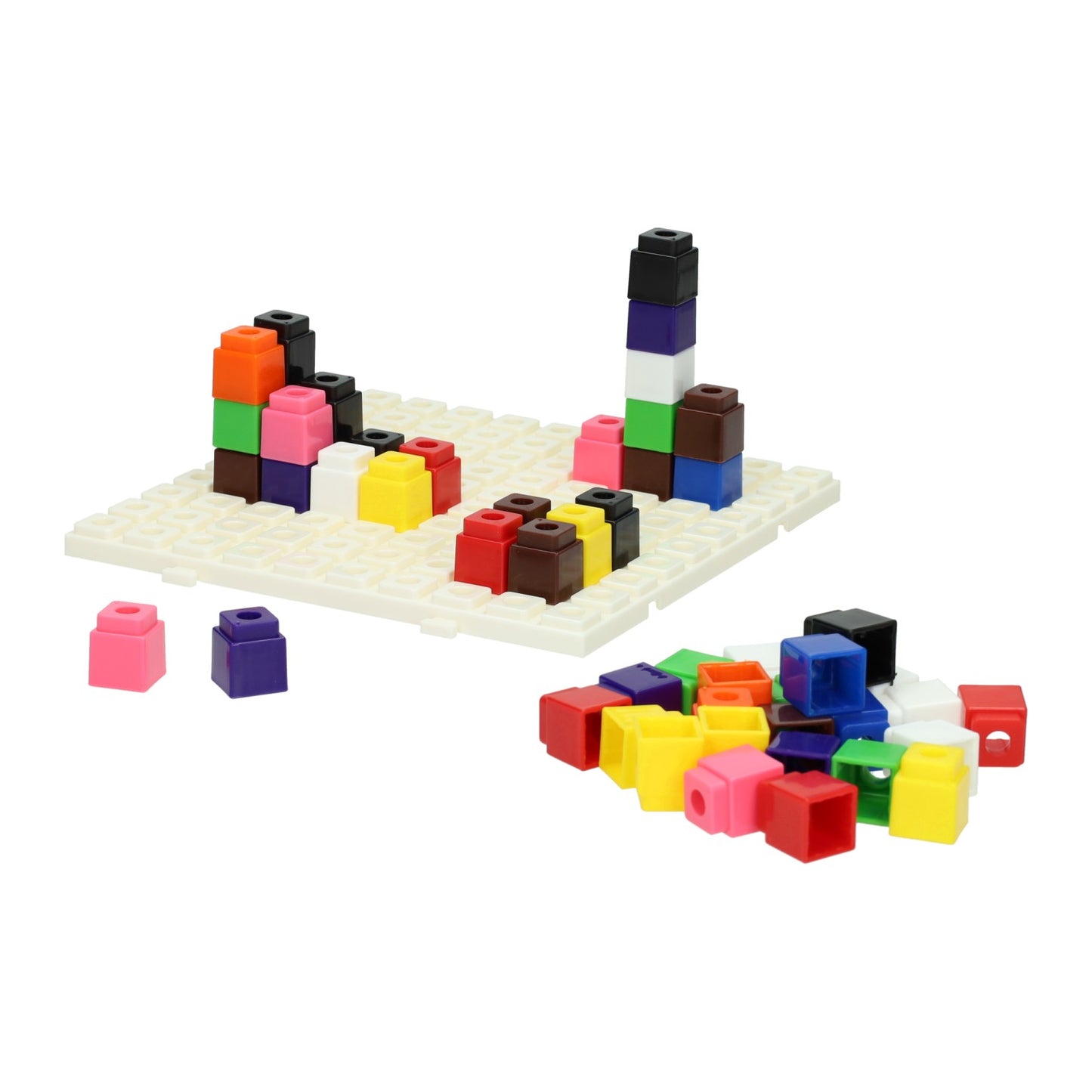 Stapelblokjes met Grondplaat - 100dlg.