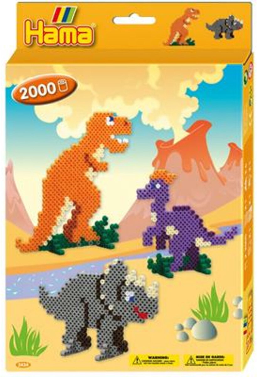 Hama Strijkkralen dinosaurus