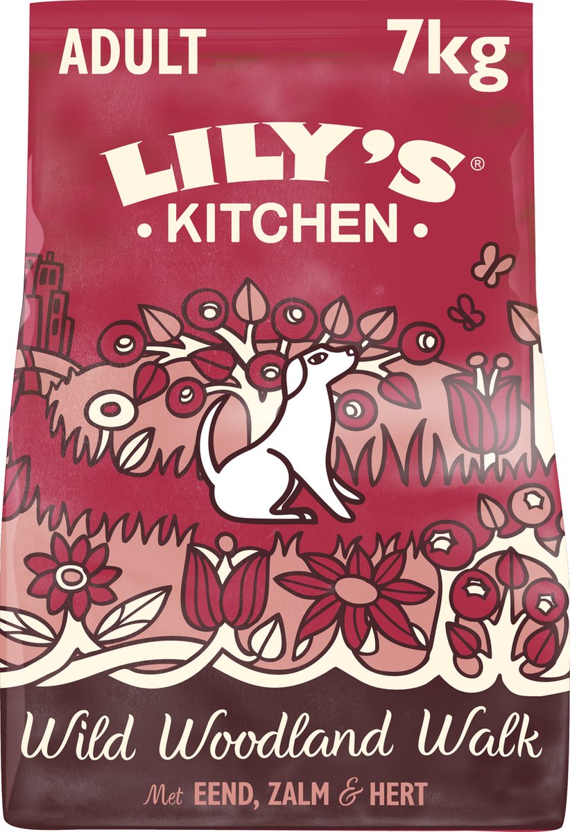 Lily's Kitchen - hondenvoer - droogvoer - wild woodland walk met eend, zalm hert - 7 kg