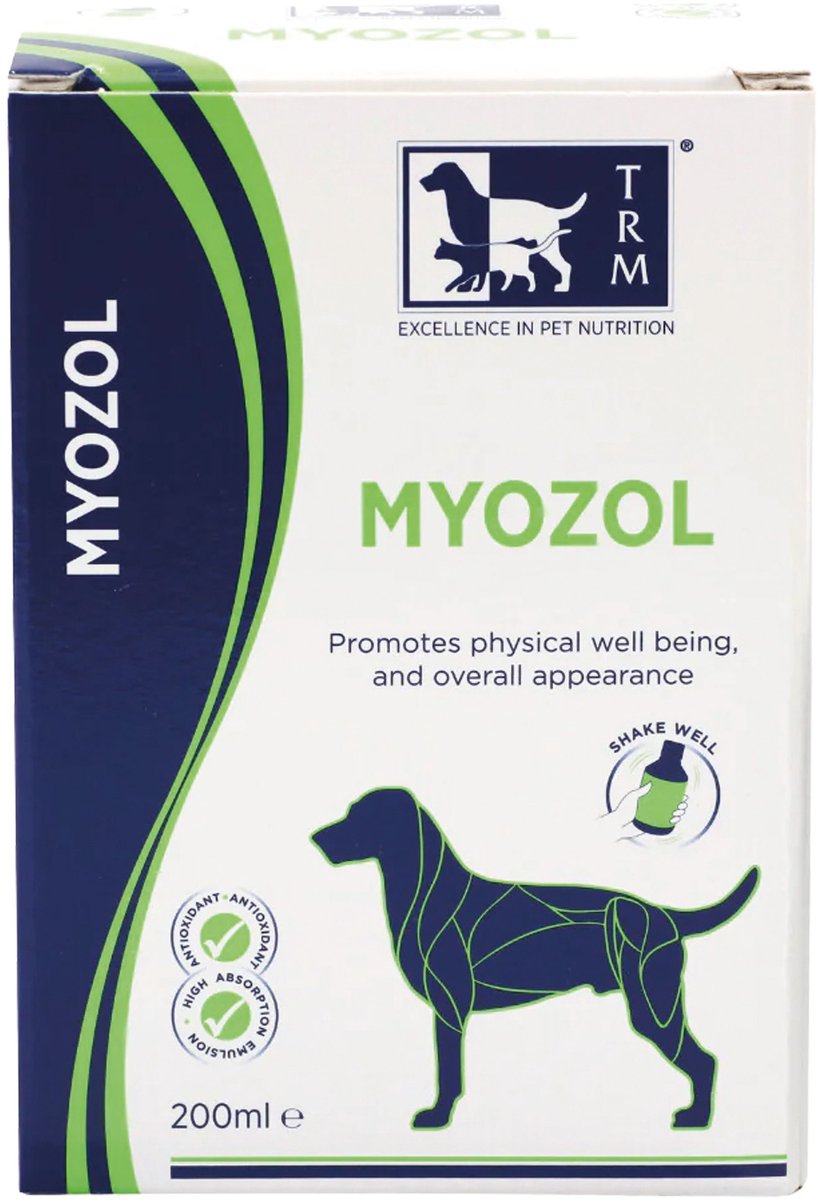 TRM Vloeibare hondenvoeding myozol - spierontwikkeling, 200 ml - aanvullend diervoeder met gamma-oryzanol