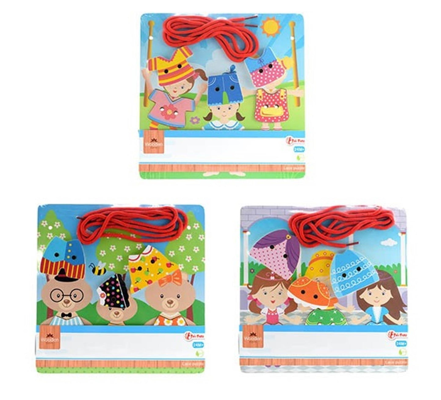 Toi-Toys Toi toys kleertjes rijgen hout