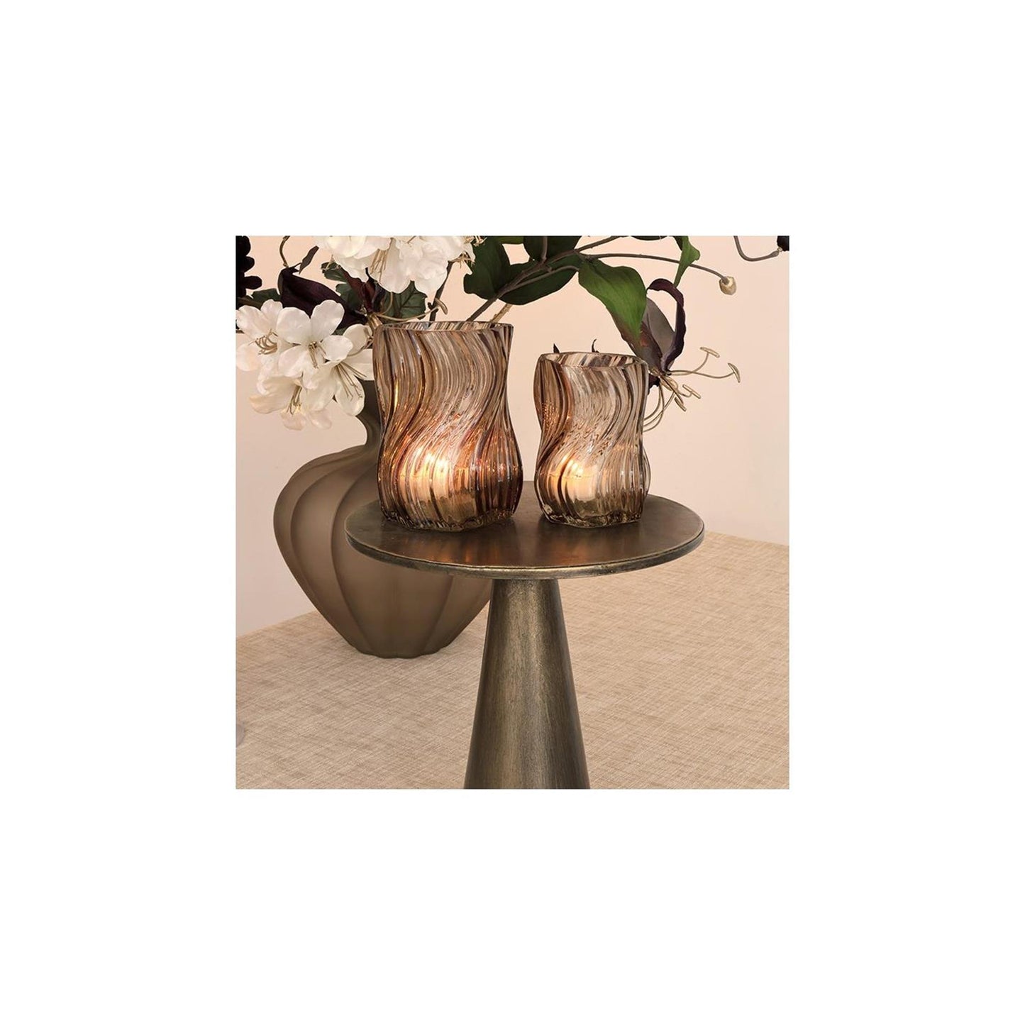 Countryfield Theelicht esli bruin ø8xh10,5cm