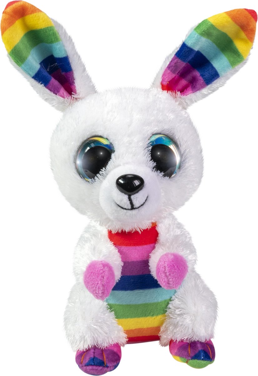Lumo Stars knuffel - konijn rainbow, 15cm