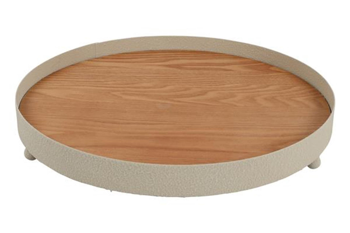 Countryfield dienblad crème metaal ø35cm
