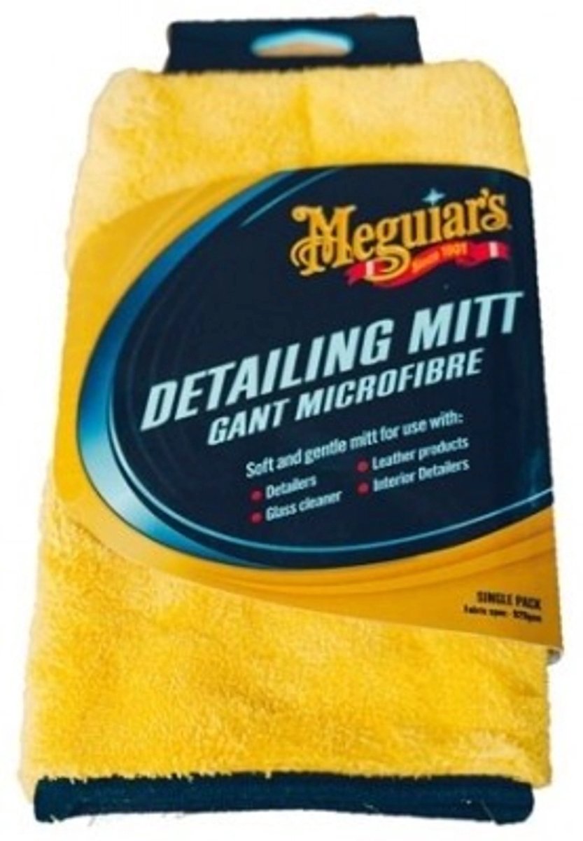 Meguiar's Meguiar’s detailing mitt – microvezel handschoen voor wax polish – wasmachine bestendig – auto detailing accessoire