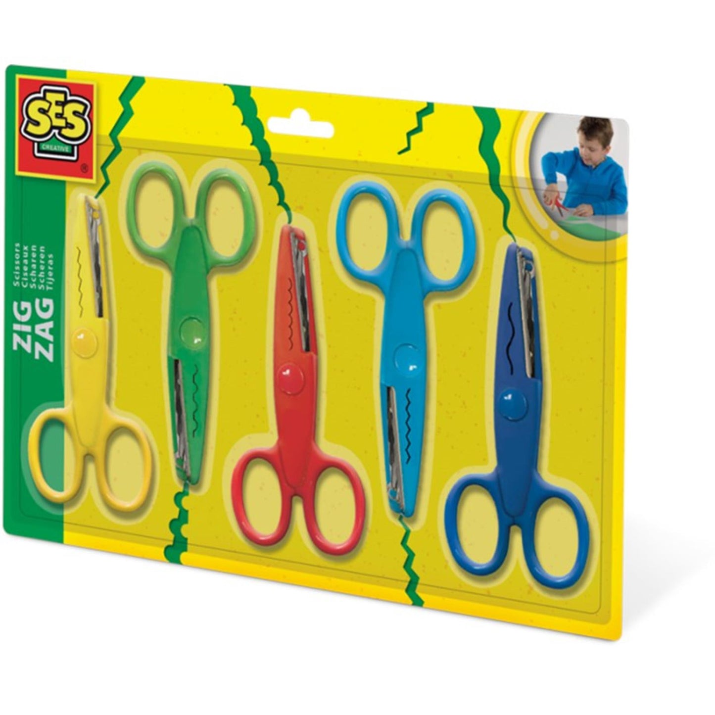 Ses zigzag scharen set a 5 stuks