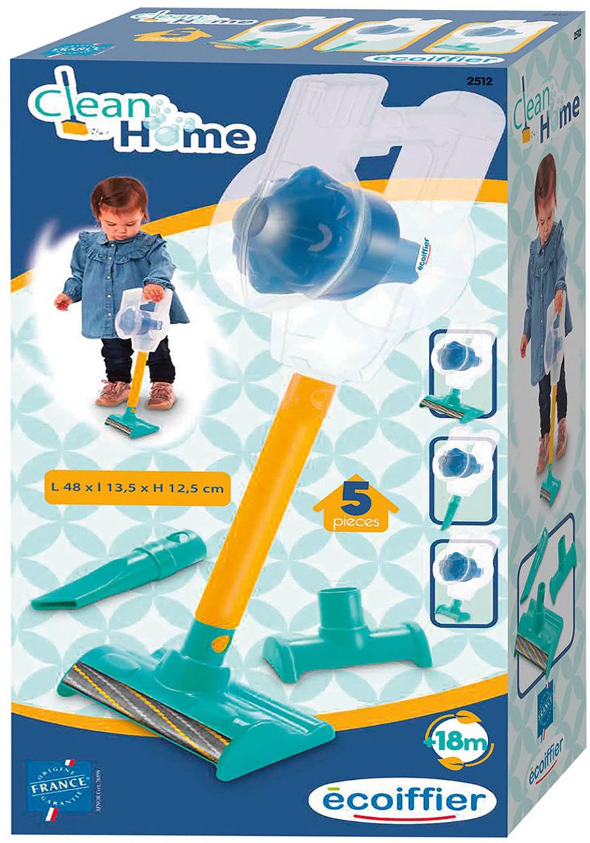 Androni Ecoiffier toy draadloze staande stofzuiger 5 el.