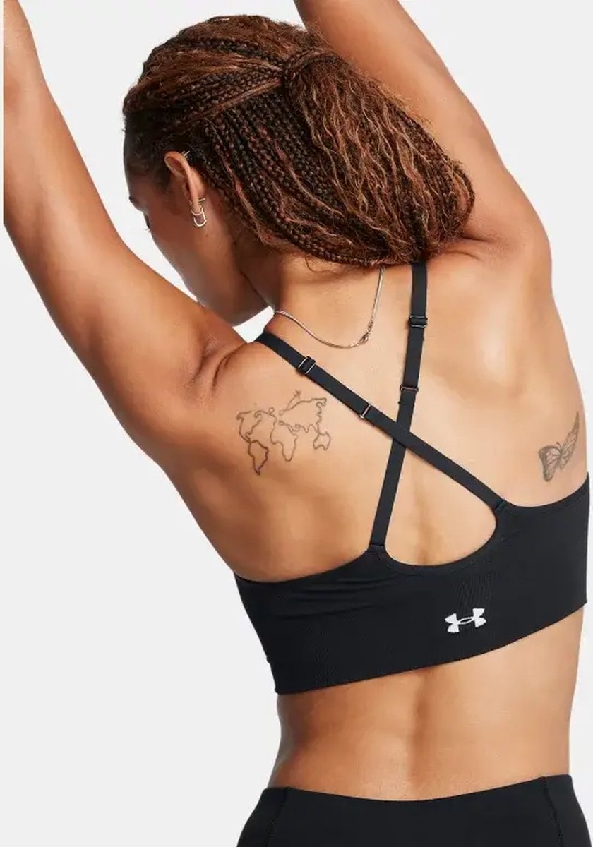 Under Armour vanish seamless low bra dames sportbeha - zwart