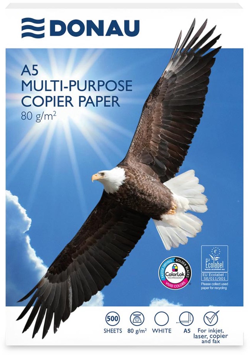 DONAU printpapier ft a5, 80 g, doos van 10 pak van 500 vel