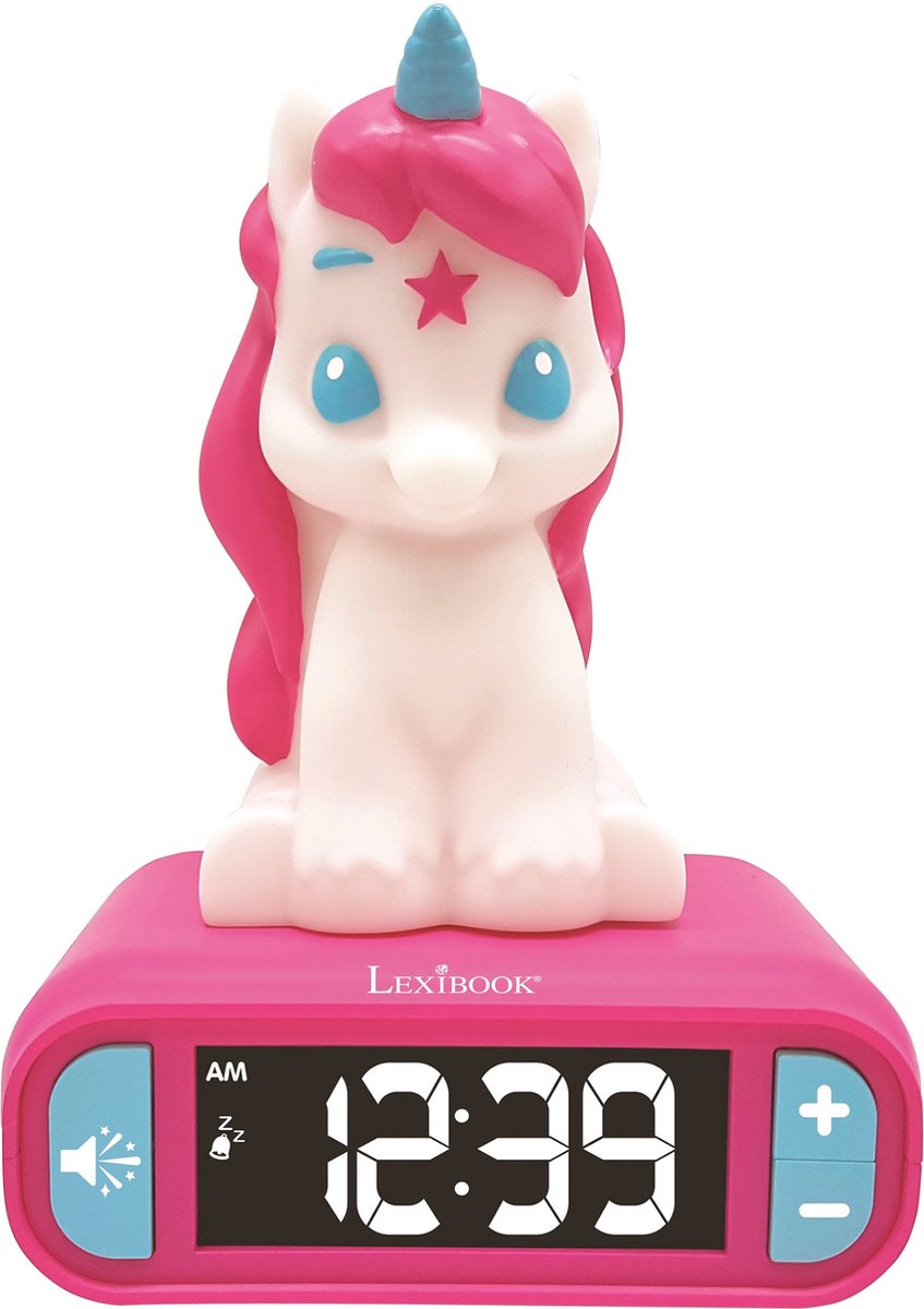 Lexibook Unicorn nachtlampje wekker met geluiden