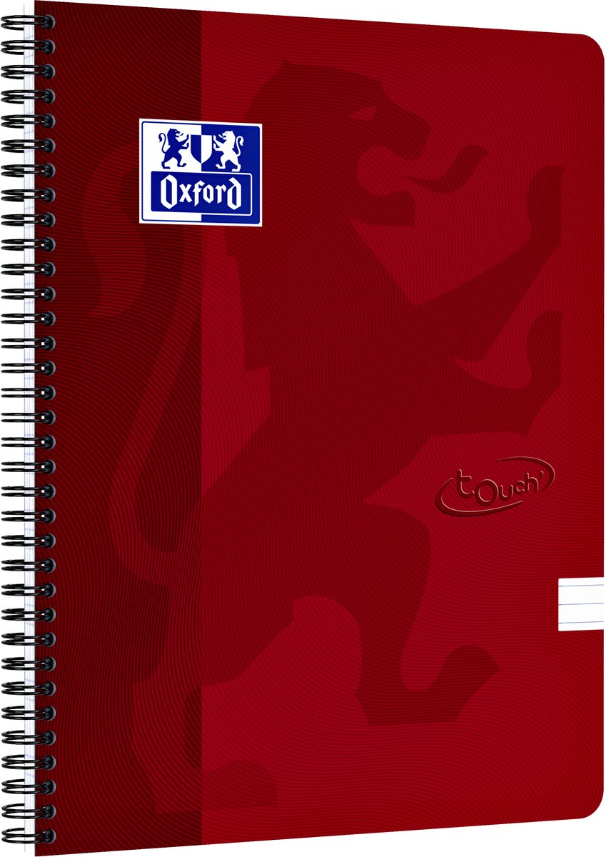 Oxford Spiraalblok oxf touch a4 lijn 140pag 80gr rd | 5 stuks